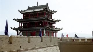 Kungfu fight scene between the loyal followers and the evil eunuch