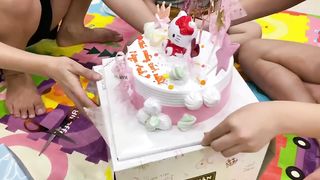 Videos happy birthday of Misa and Bella at childhood and present with song nursery rhymes for babies