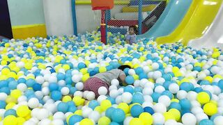 Family fun indoor playground for kids at play area with toys for baby and kids