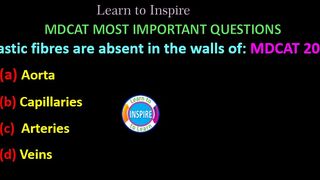 Elastic fibres are absent in the walls of::#mdcatbiology #ETEABiology #circulation #transport