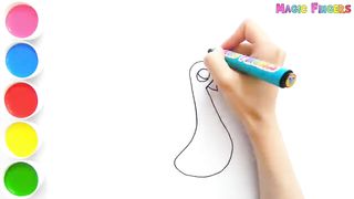 Peacock Simon Painting, Drawing | Learn Animals and Colors For Kids