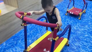 Indoor playground fun for kids with toys color at play center with song nursery rhymes for babies