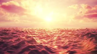 sunset on the high seas