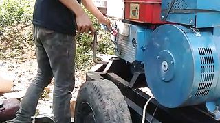 how to start a diesel generator engine