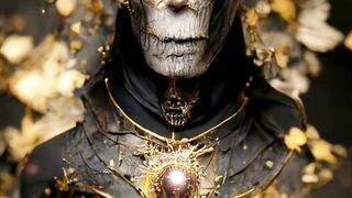 skull in gold