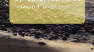 Success is not the key to happiness. Happiness is the key to success!!!