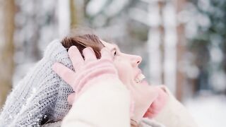 How to drink  falling snow with your tongue