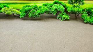DIY tractor farm diorama with house for cow, pig, fish pond/ how to plant a carrots field