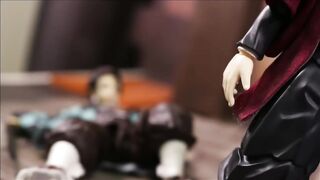 Slow Motion - Tanjiro and Giyu vs Akaza Part 2