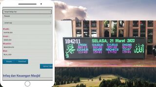 jadwal sholat rgb p5 2X4 lengkap dengan informasi,keuangan petugas jumat