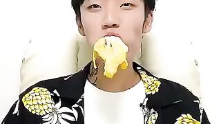 Random yellow food mukbang