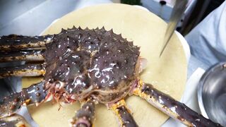 HOW TO COOK NEW YORK CITY FOOD GIANT CRAB ALASKAN AND BEEF