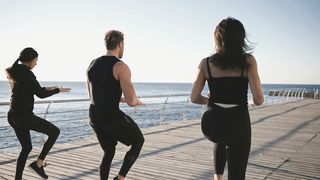 core power yoga student outdoor