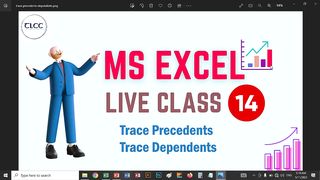 MS Excel Trace Precedent-Trace Dependent Live Class