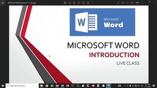 MS Word Introduction Live Class