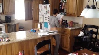 Caught my wife dancing in the kitchen