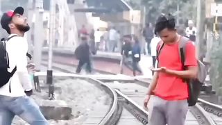 Birds toilet on head prank