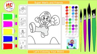 Coloring Super Mario and Friends
