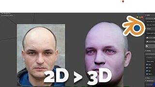 2D TO 3D FACE-BUILDER IN BLENDER!