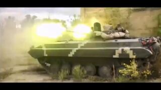 Ukraine's 110th Mechanized Brigade showing artillery and Javelin ATGM strikes