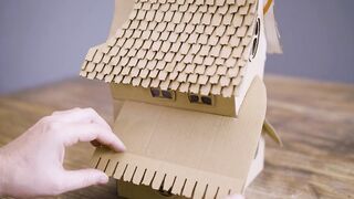 DIY Crooked House Using Cardboard