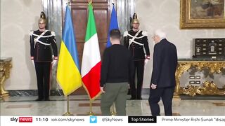 Volodymyr Zelenskyy arrives in Rome