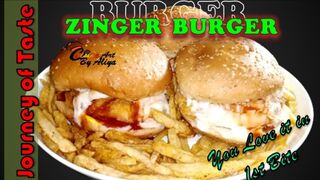 crispy & spicy zinger burger |  chicken burger | kfc style zinger burger | zinger burger | burger |