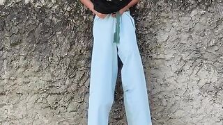 Regional Art "The long legs of his pants sagged"