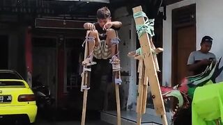 Regional Art  two people Long legs