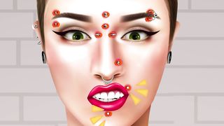 ASMR Treatment of infections caused by wearing facial piercings | Face Treatment Animation