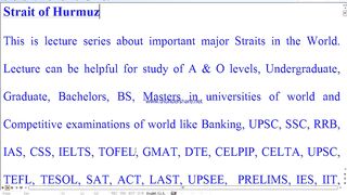 Hurmuz Strait and World Politics