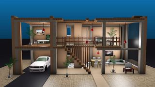 Earthquake Intensity Comparison - 3D Apartment Simulation (Southern California)