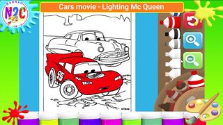 Coloring Cars movie - Lighting Mc Queen