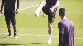 Ronaldo at the training