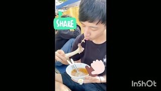 Indonesian meatballs. the price of one bowl 0,50$$