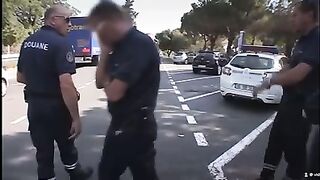 Contrôle police sur air autoroute