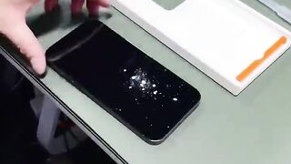 Phone Screen protector Applying Glass Process.