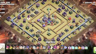 TH 15 Attacks Enemy's TH 15 during War Clan