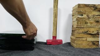 HYDRAULIC PRESS VS BIG HAMMER & GLASS