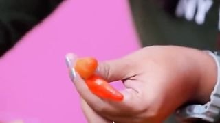 Snacking on chilies and one table