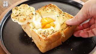 Penuh Rasa!! Roti bakar keju bawang putih! Sarapan Sempurna! Kamu harus mencobanya.