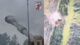 Ukrainian artillery strikes reportedly on two Russian Msta-B howitzers