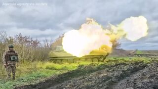 Ukrainian tanks fire shots in Donetsk region to 'push back' Russian troops