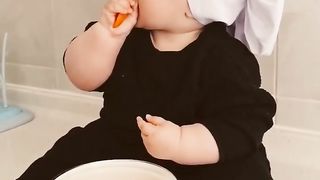 viral cute baby breakfast