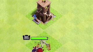 All Builder Base Level 1 Defense vs Max Archer Queen - Clash of Clans???????? #shorts