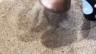 Turkish coffee made on  sand,