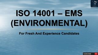 ISO 14001 Environmental Management Systems (EMS) | For Fresh and Experience Candidates
