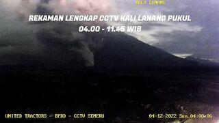 seconds Mount Semeru erupts, East Java, Indonesia ????????