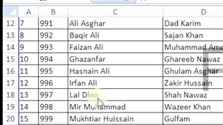 How to hide row or column in excel