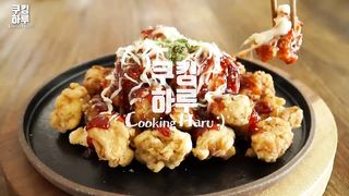 Ayam Popcorn Renyah Pedas!! Ayam bawang putih! Makan Malam Sempurna!
